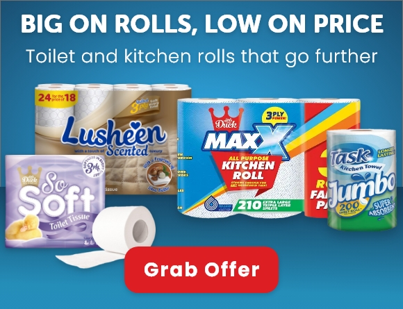 Big on Rolls, Low on Price - Kitchen and Toilet Rolls